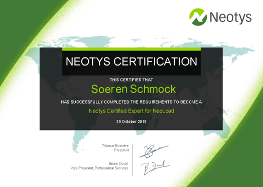 Neotys Certified Expert for NeoLoad